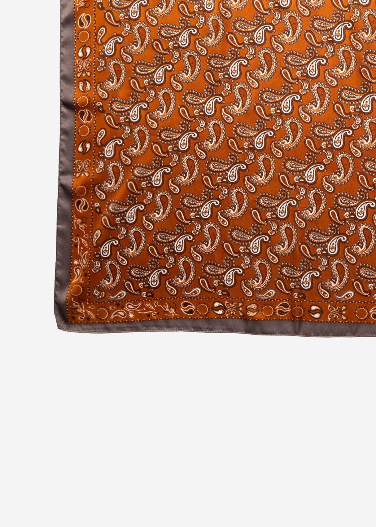 Paisley print scarf - orange