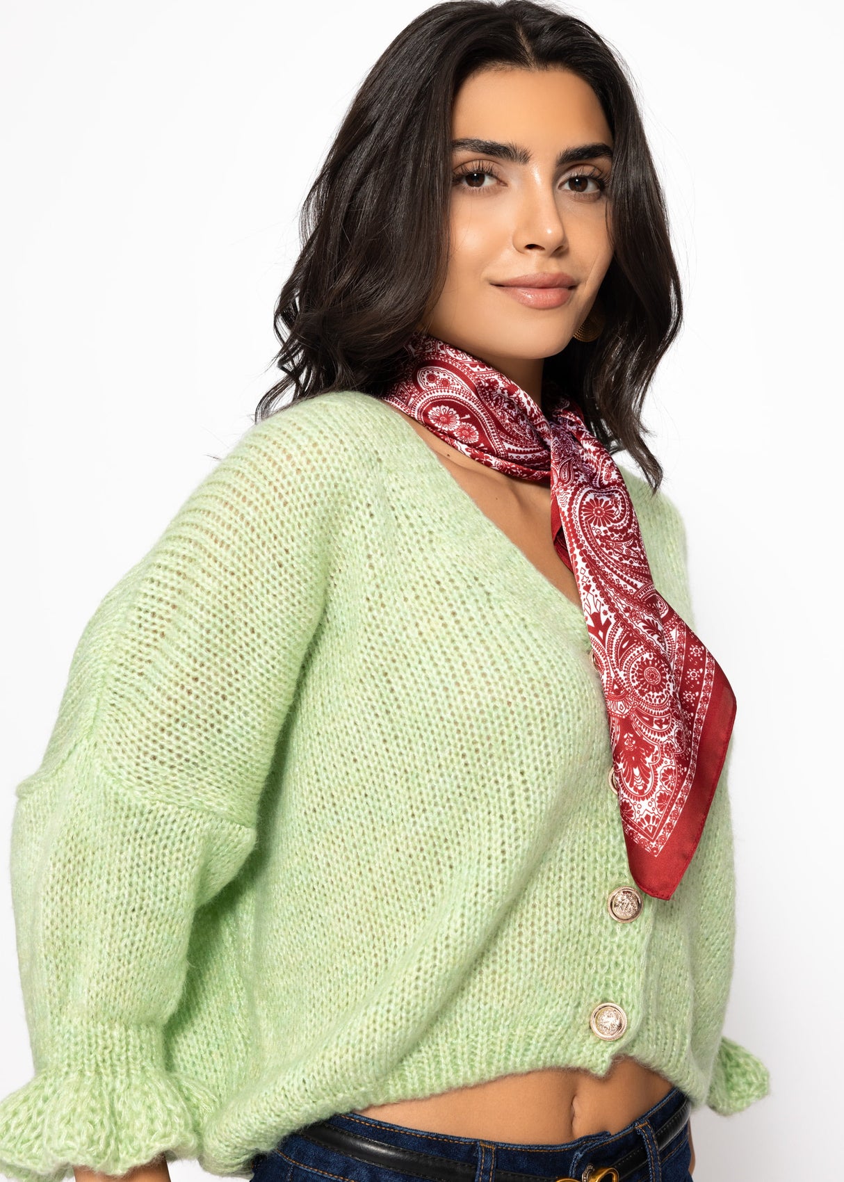 Halstuch mit Paisley-Print - burgundy