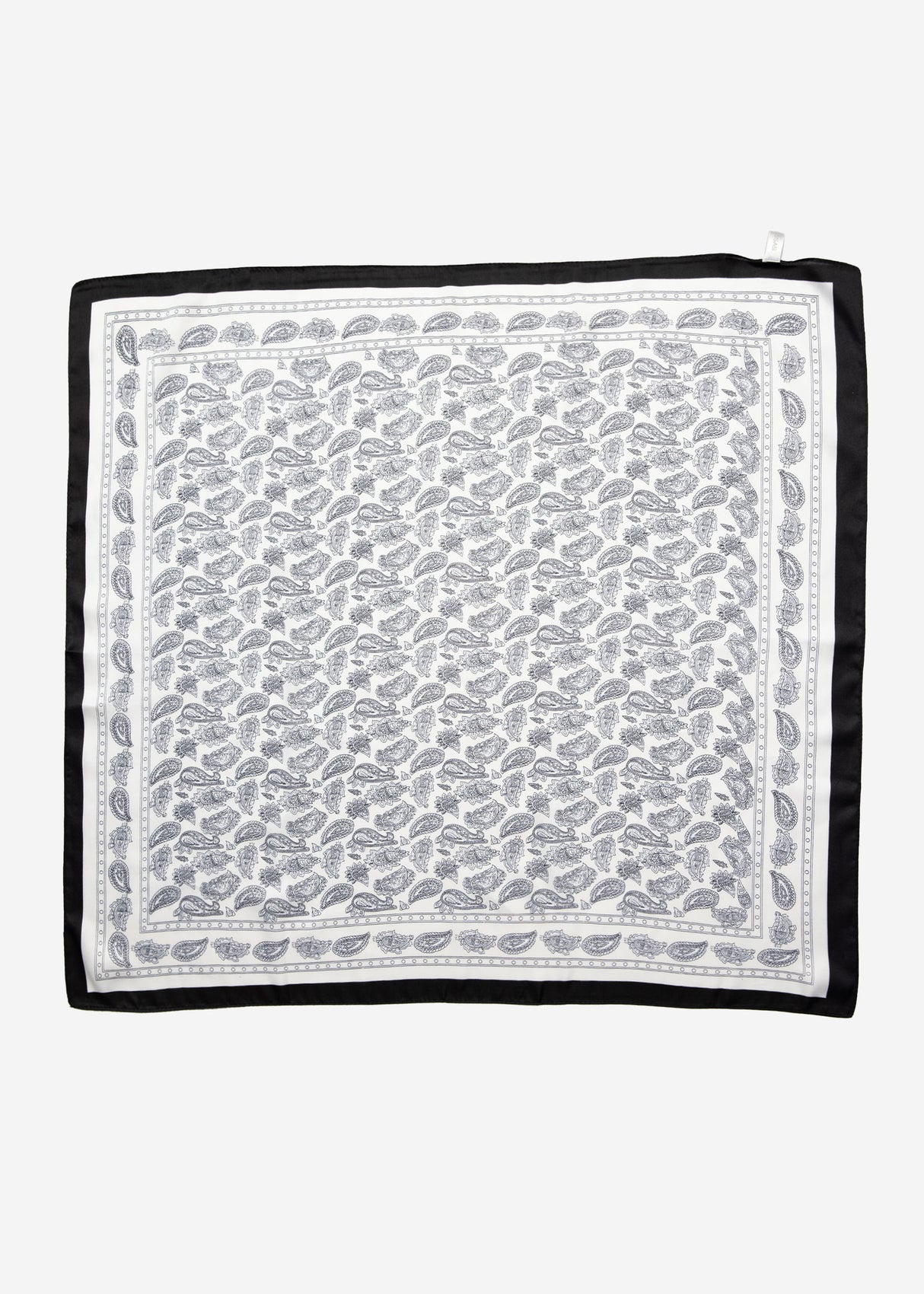 Paisley print scarf - white