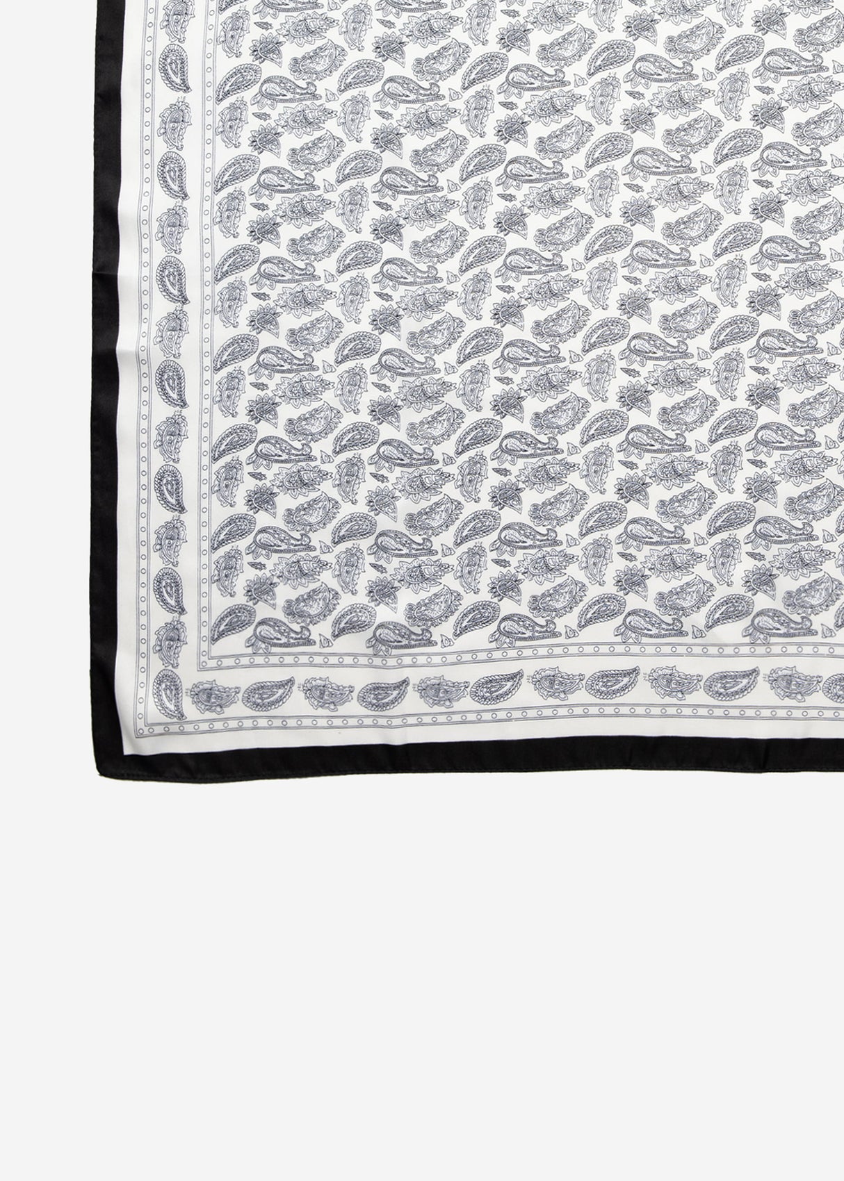 Paisley print scarf - white