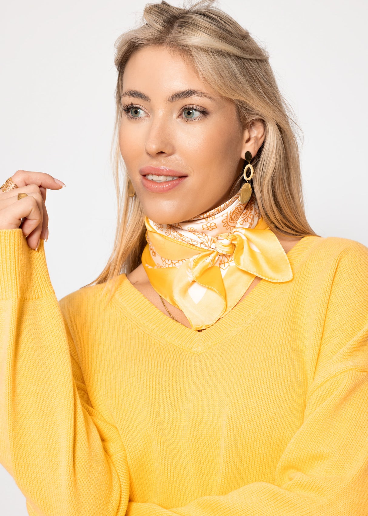 Halstuch mit Paisleymuster - gelb