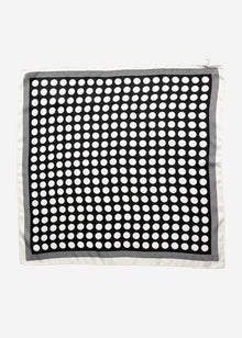 Neckerchief with polka dots - black-white
