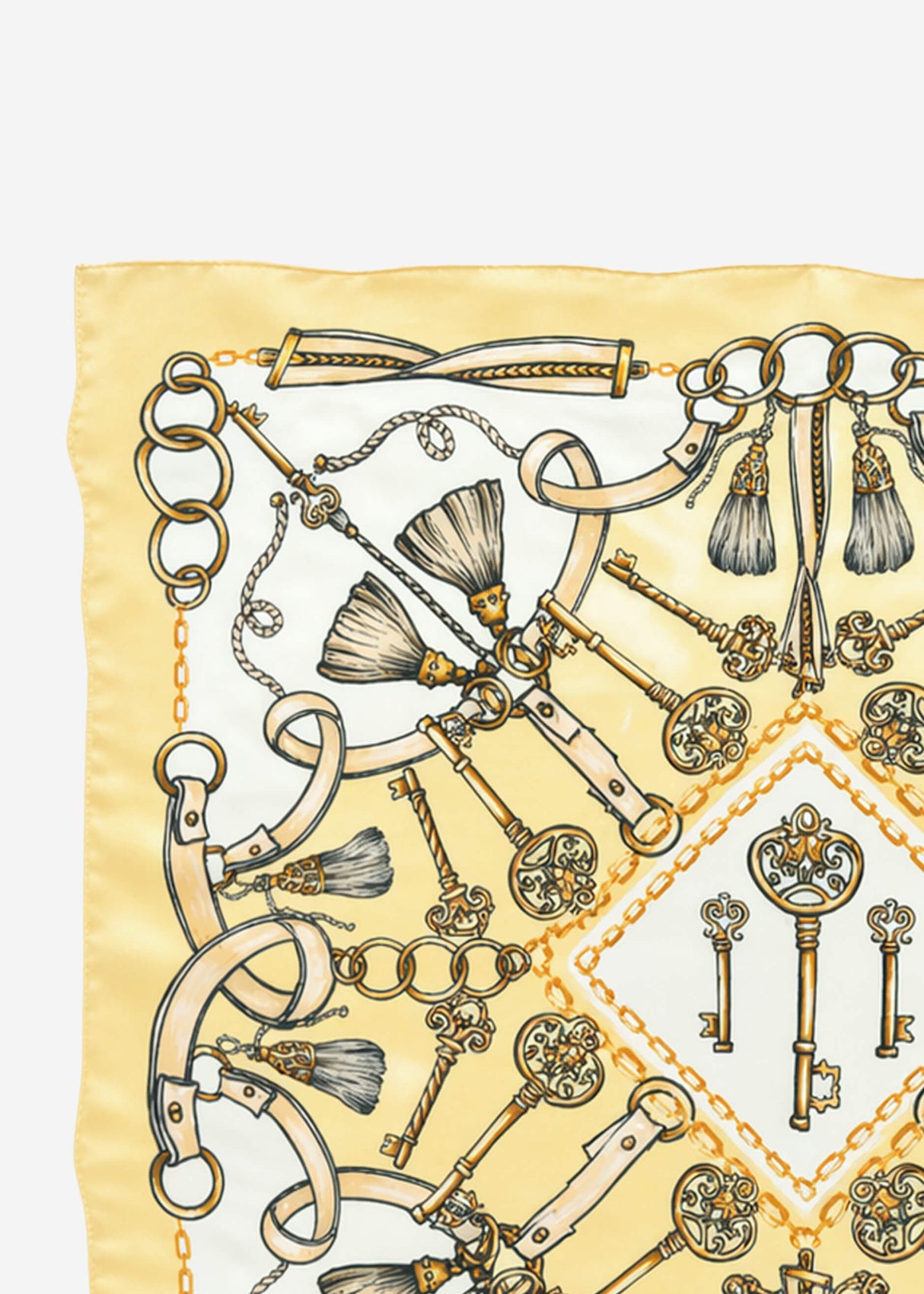 Halstuch mit Print - gelb