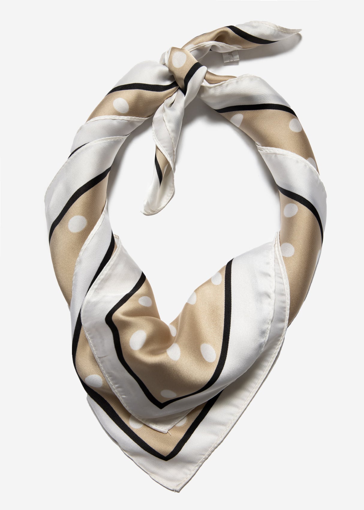 Polka dot scarf - beige
