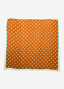 Neckerchief with polka dots - brown-off-white