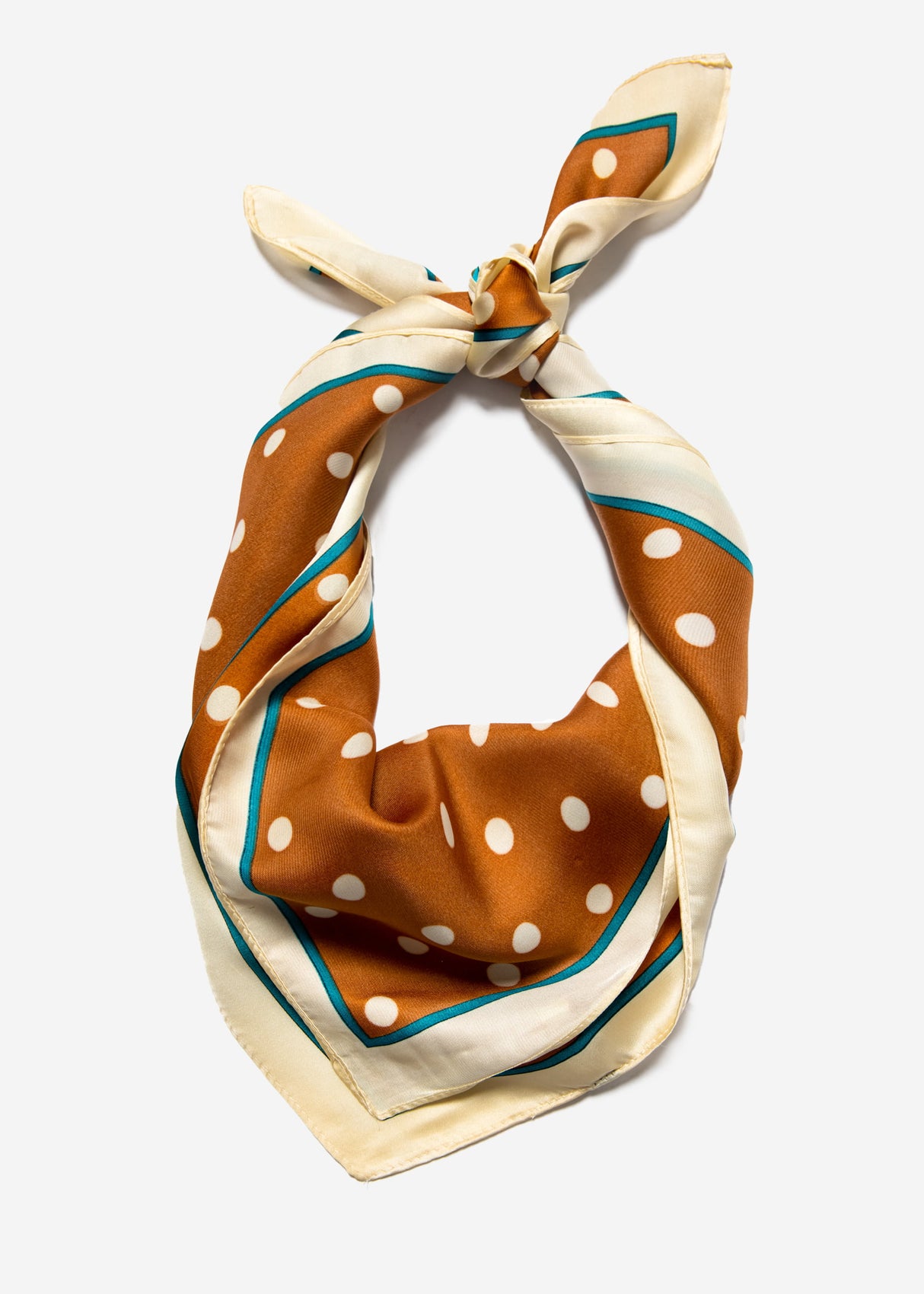 Polka dot scarf - brown