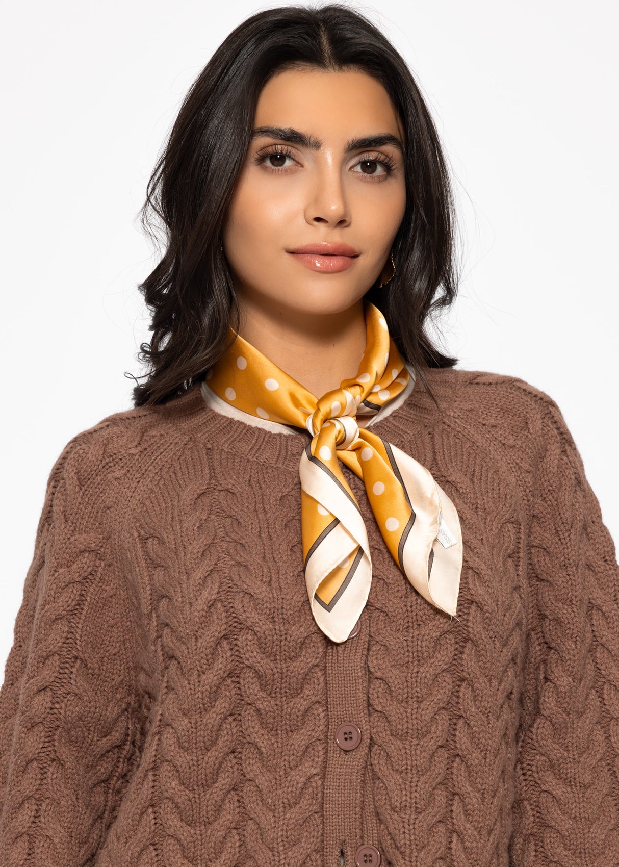 Halstuch mit Pünktchen - gelb