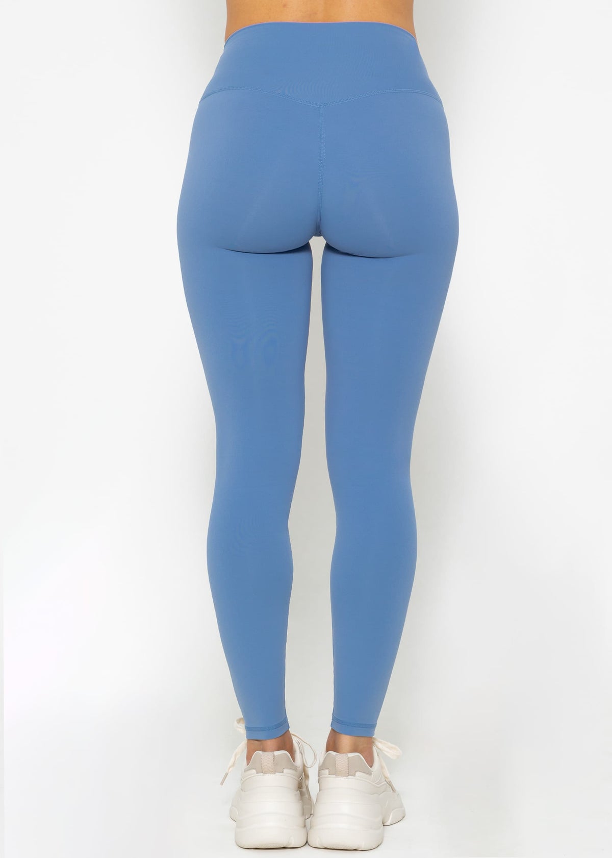 High-waisted sports leggings - blue