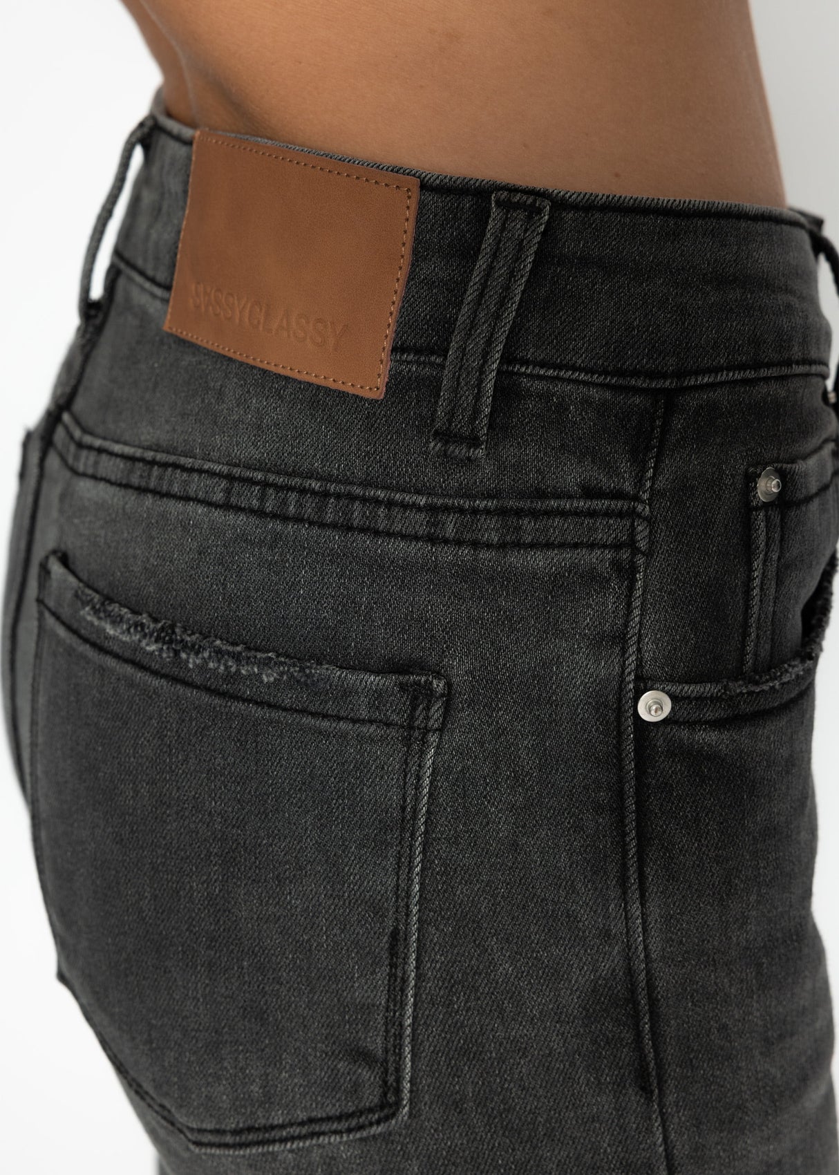 Highwaist Skinny Jeans - grau