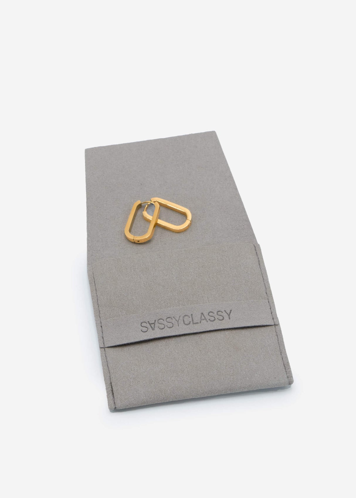 Klassische Squared Creolen - gold