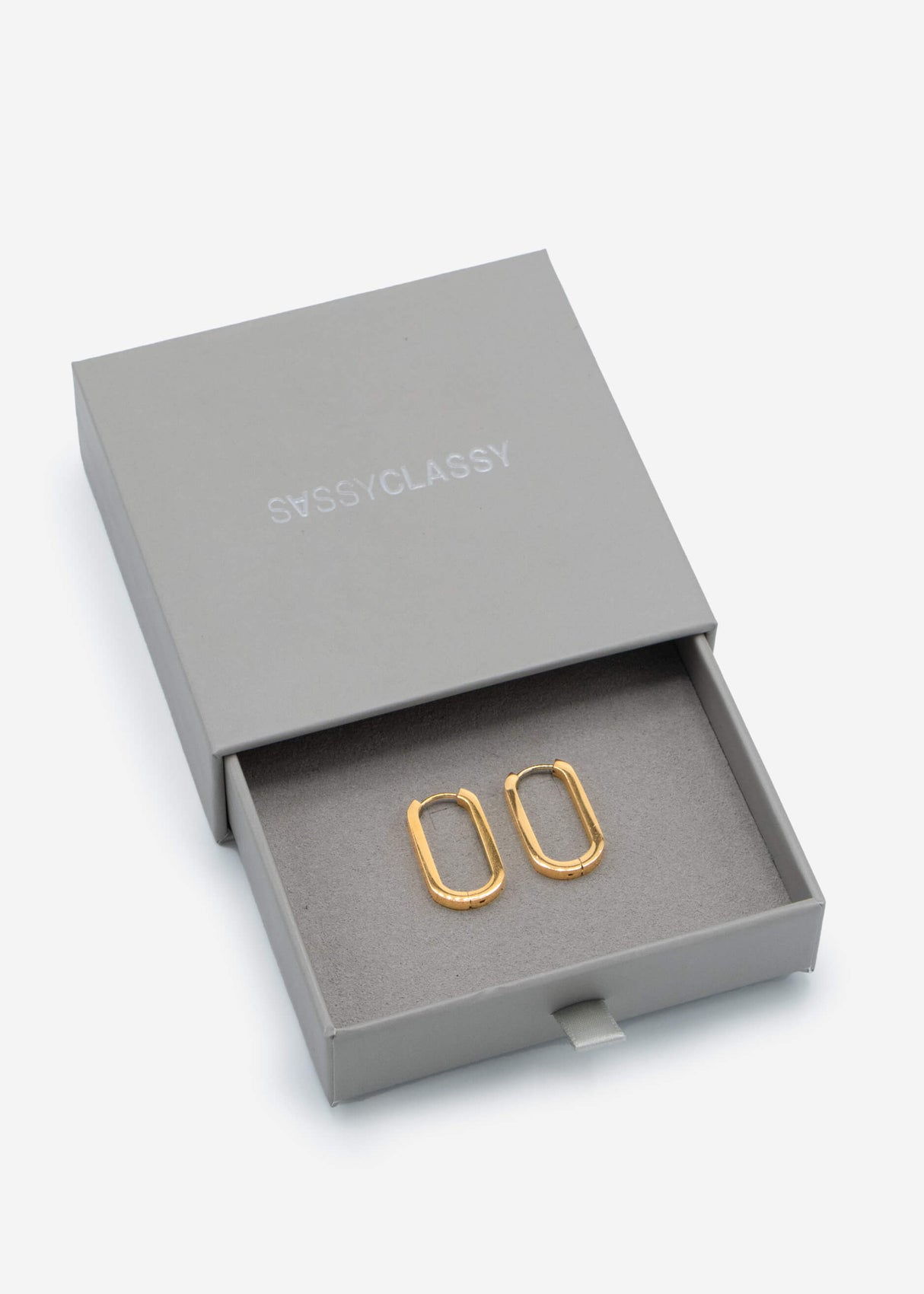 Klassische Squared Creolen - gold