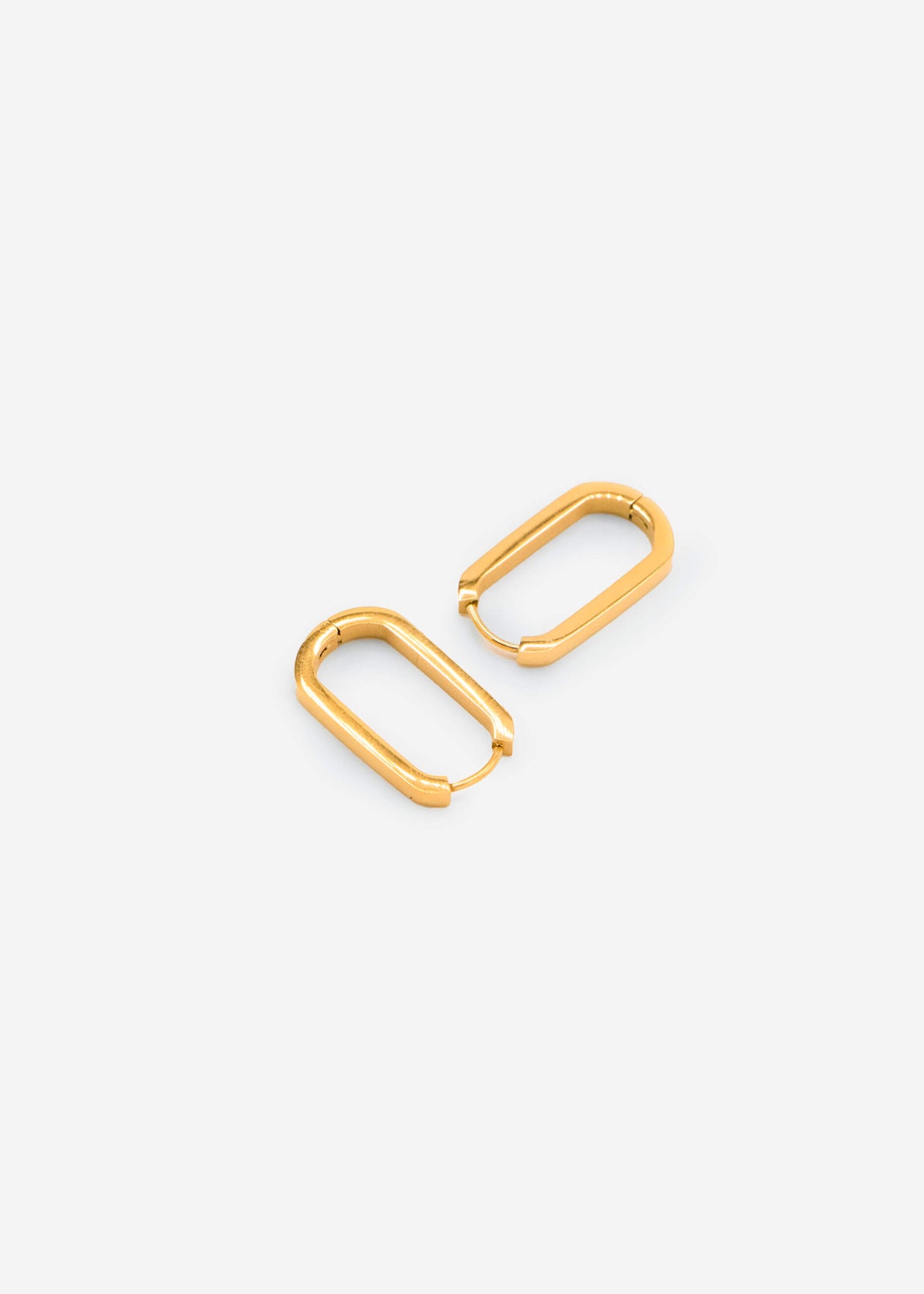 Klassische Squared Creolen - gold