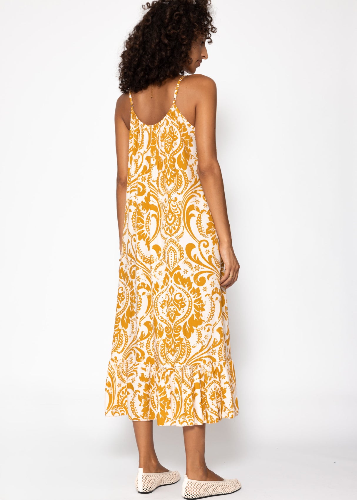 Kleid mit Print - gelb