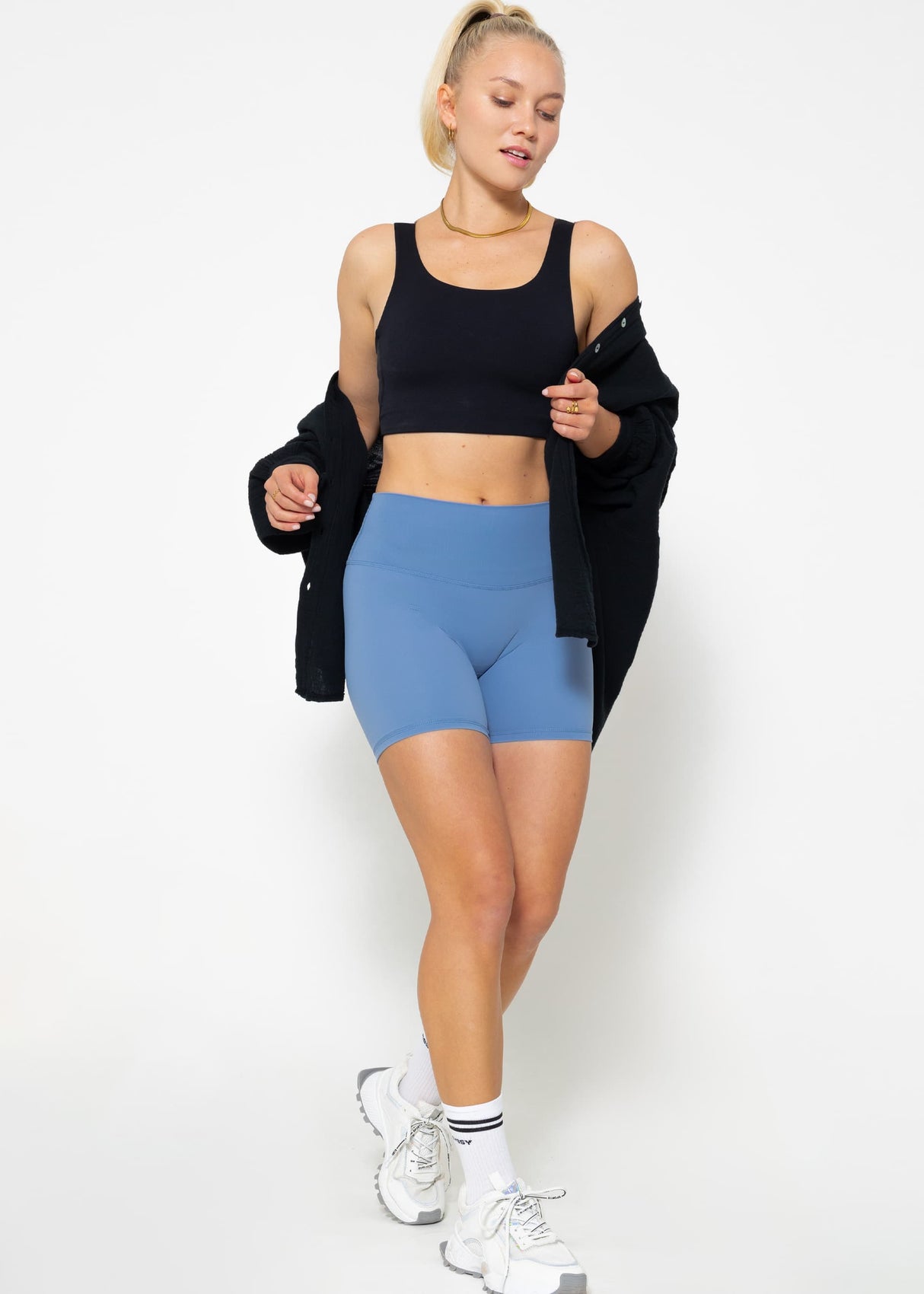 Kurze Sportleggings - blau