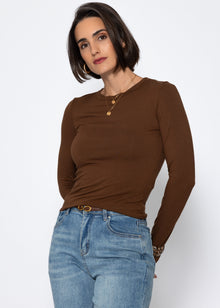 Langarmshirt - braun