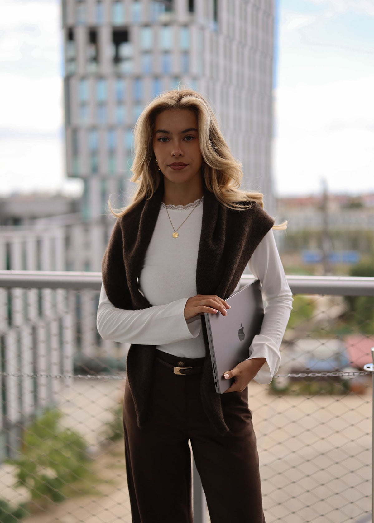 Langarmshirt mit Spitzeneinsatz - offwhite