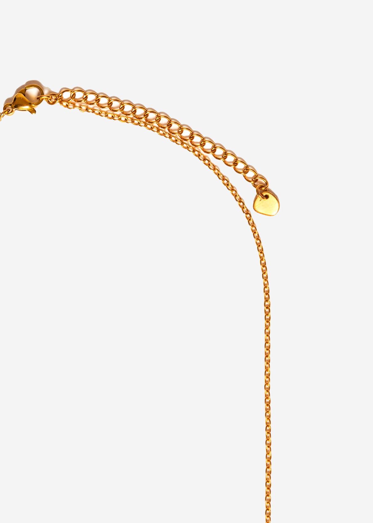 Long necklace with palm - gold