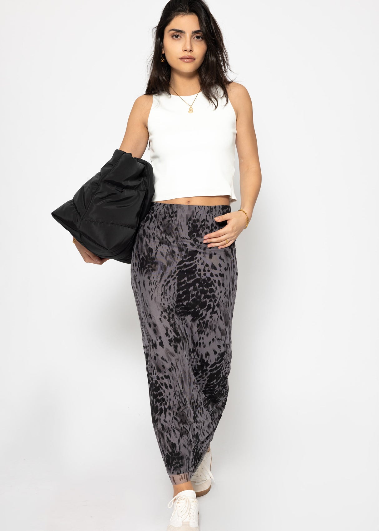 Leo Mesh Skirt - grey