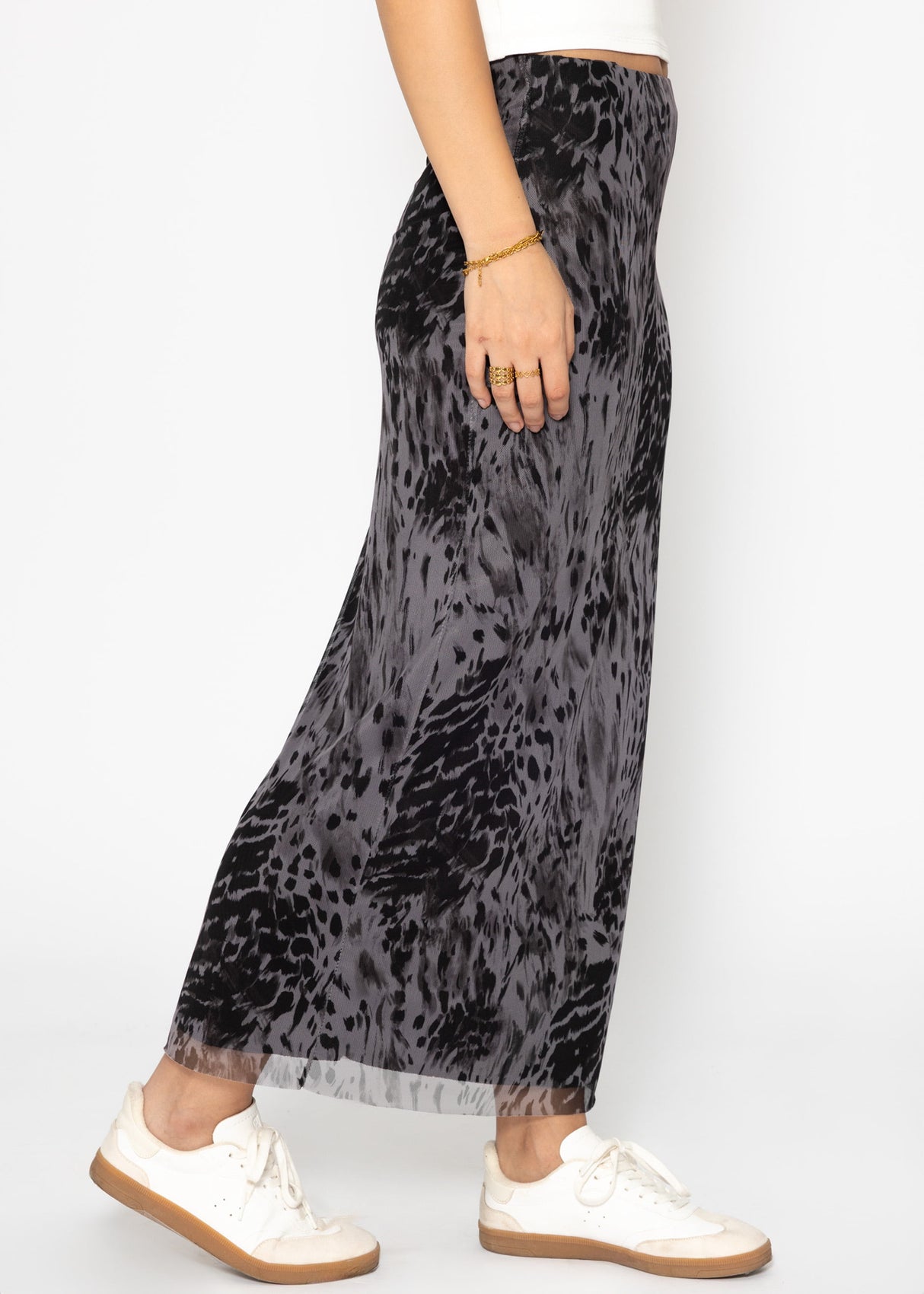 Leo Mesh Skirt - grey