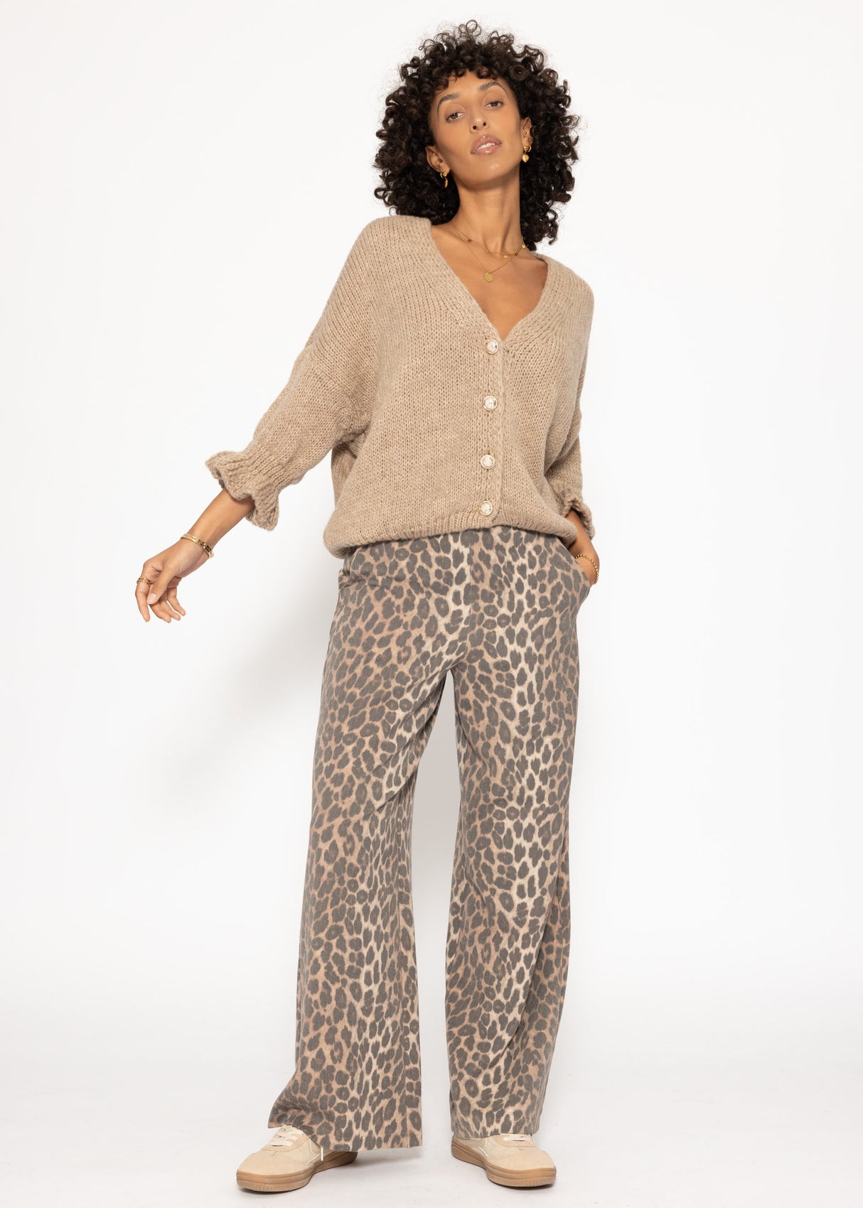 Leo fabric trousers - brown