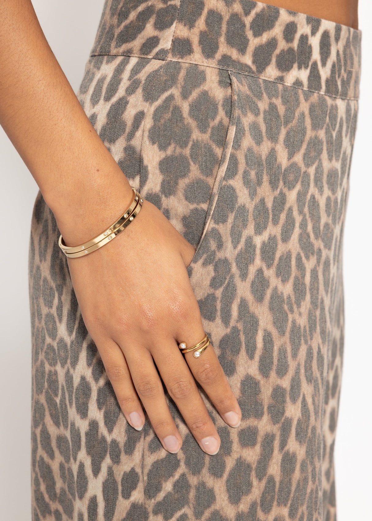 Leo fabric trousers - brown