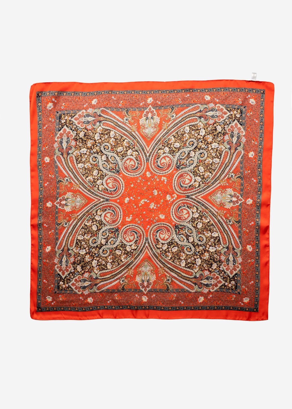 Paisley print scarf - red