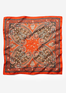 Neckerchief with paisley print - red