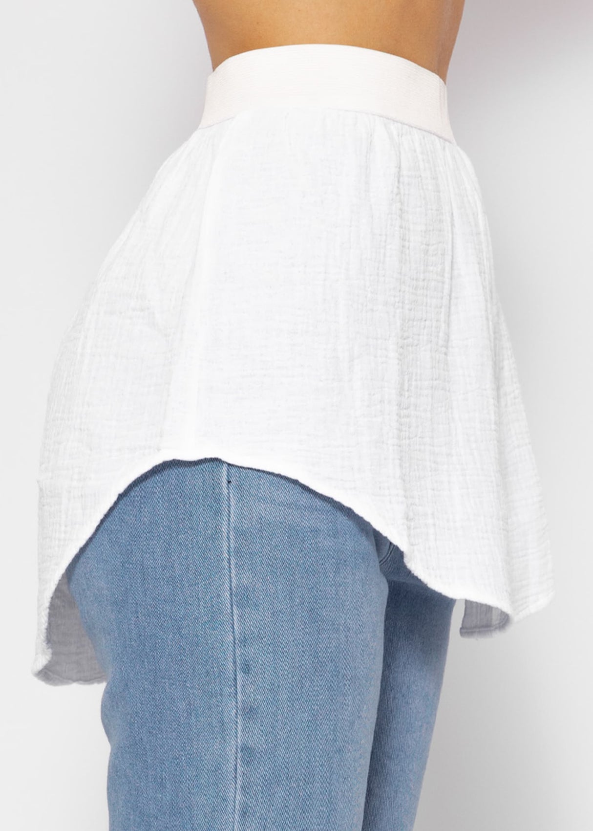 Muslin blouse skirt - white