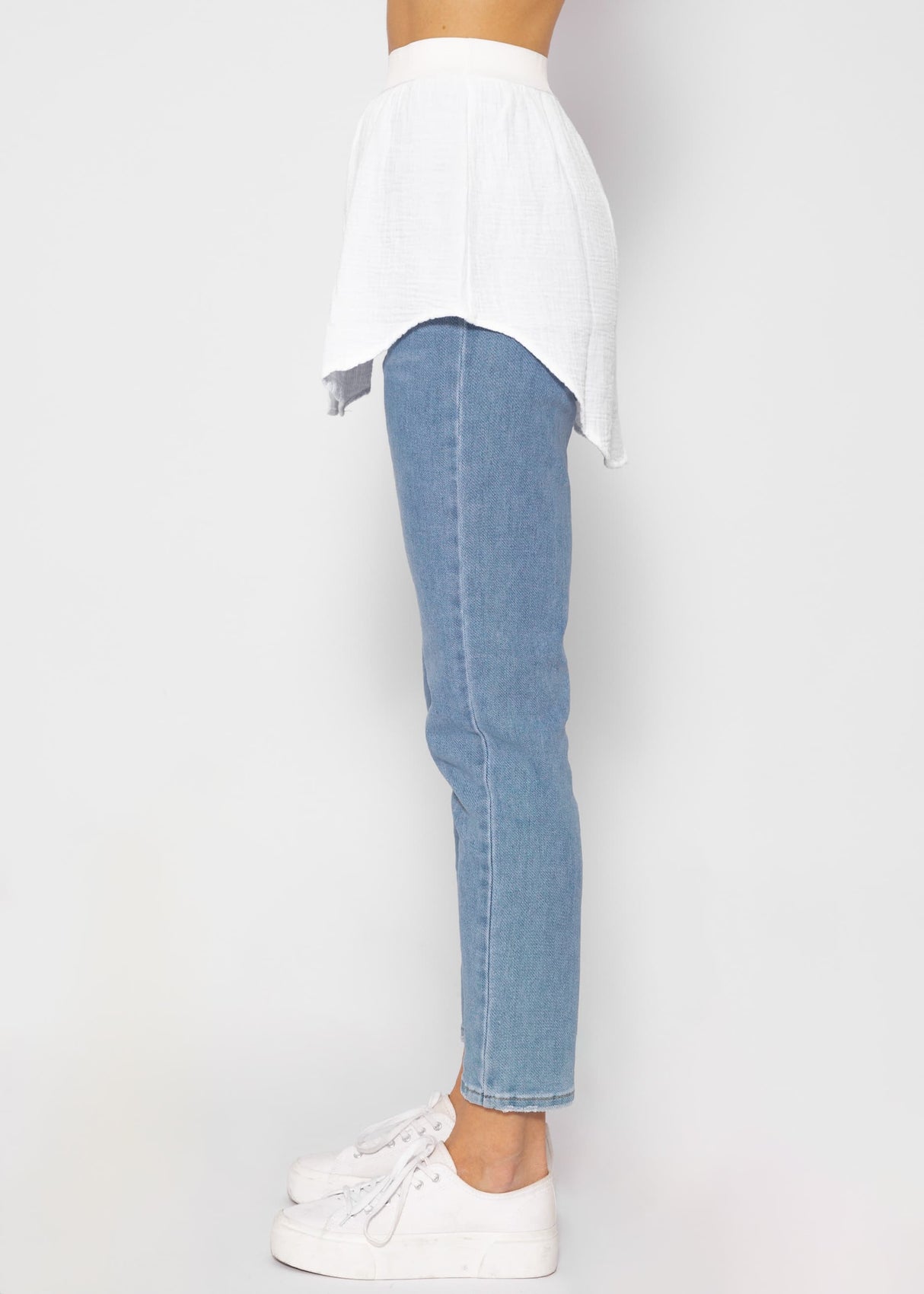 Muslin blouse skirt - white