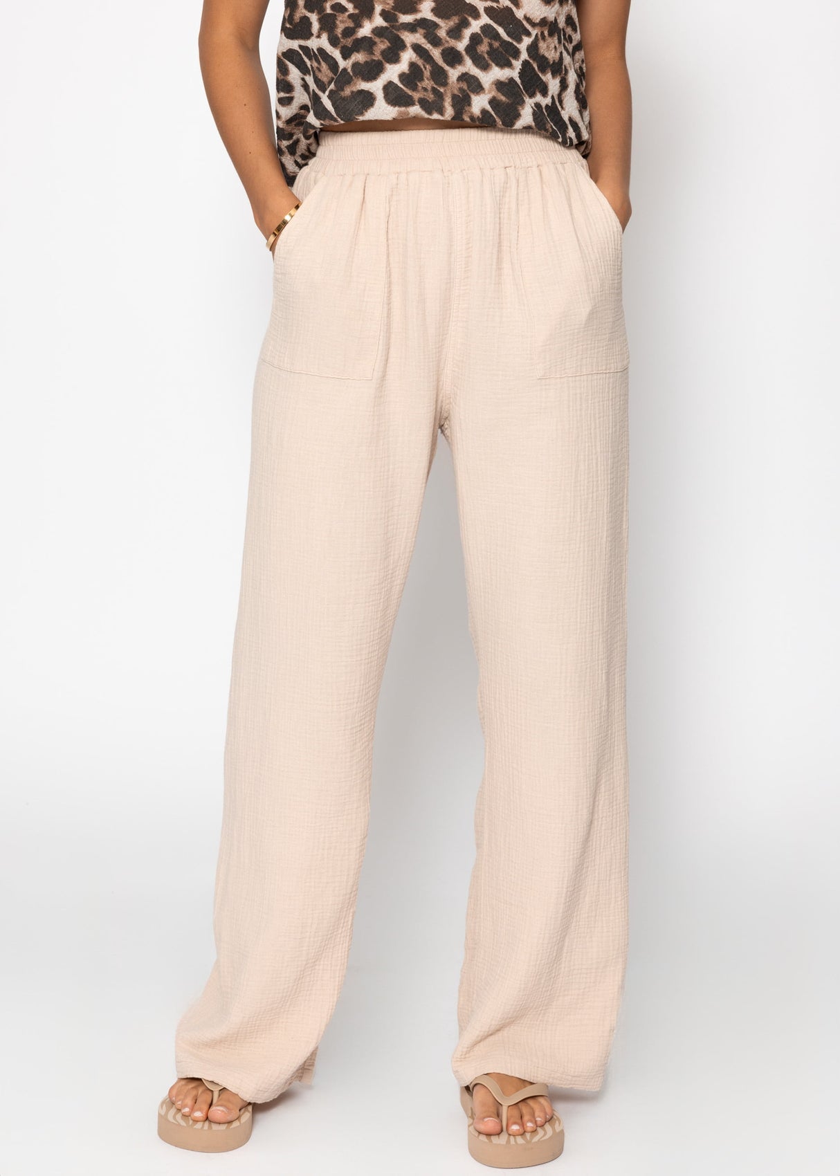 Musselin Hose - beige