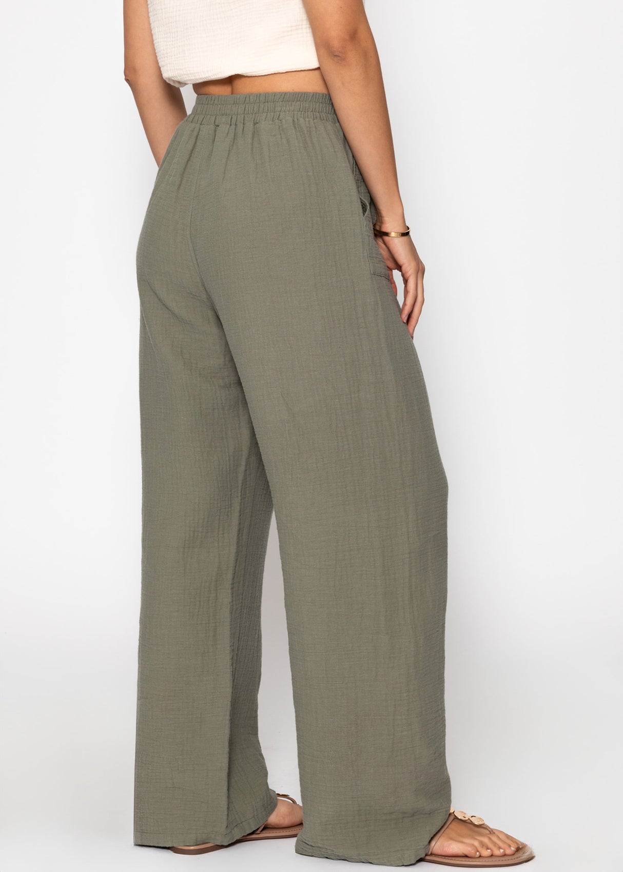 Musselin Hose - khaki