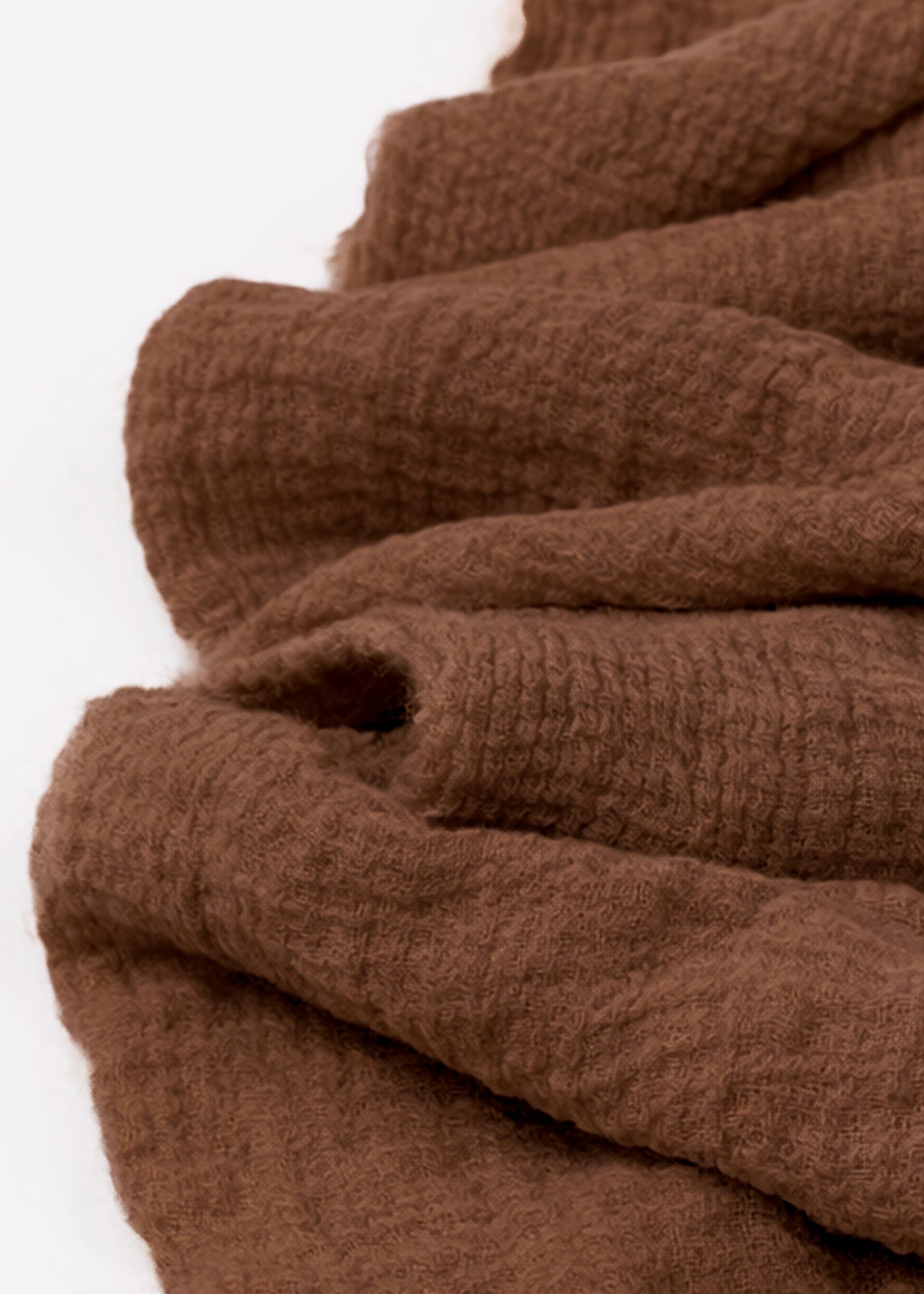 Muslin scarf - dark brown