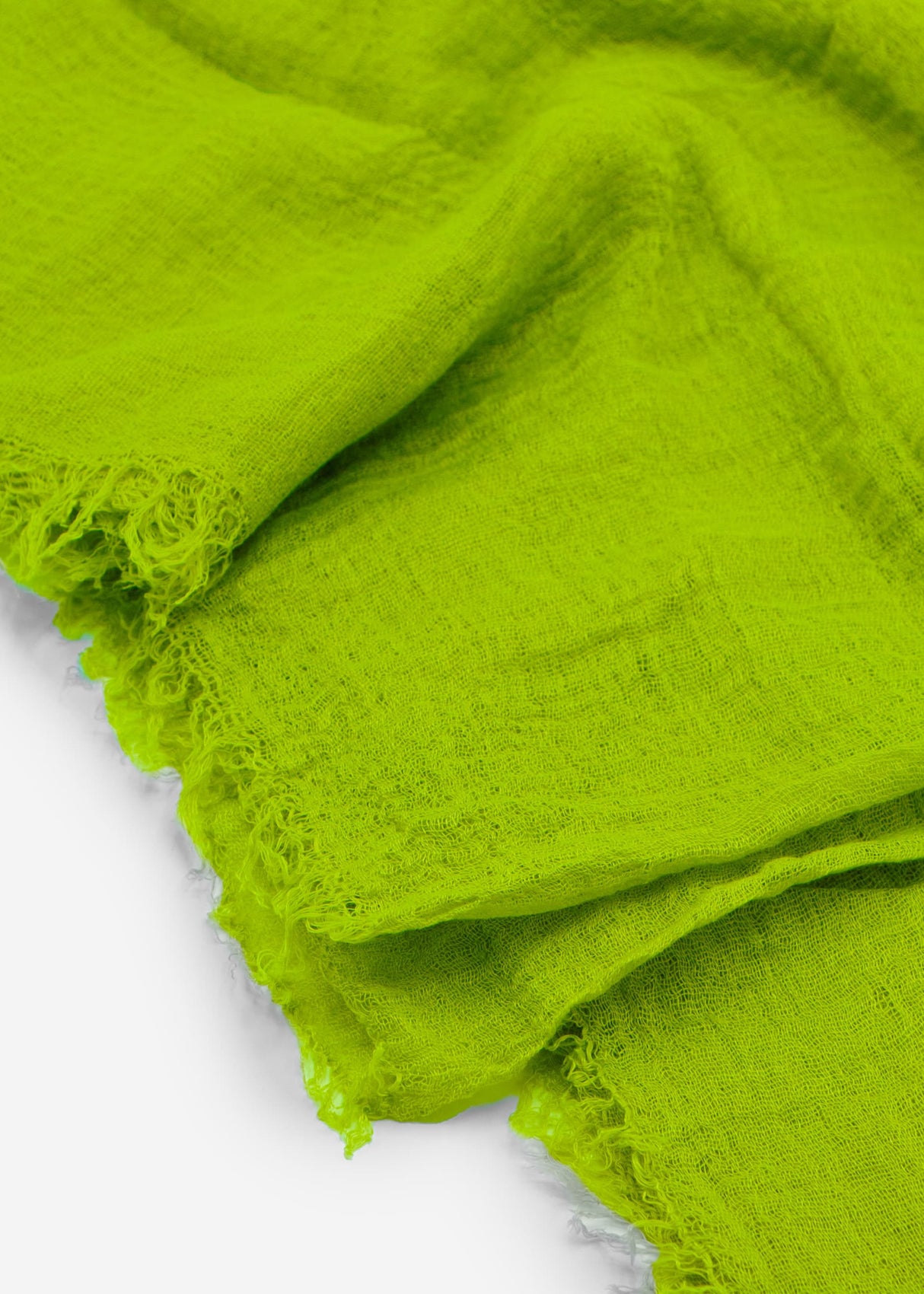 Musselin Schal - knallgrün