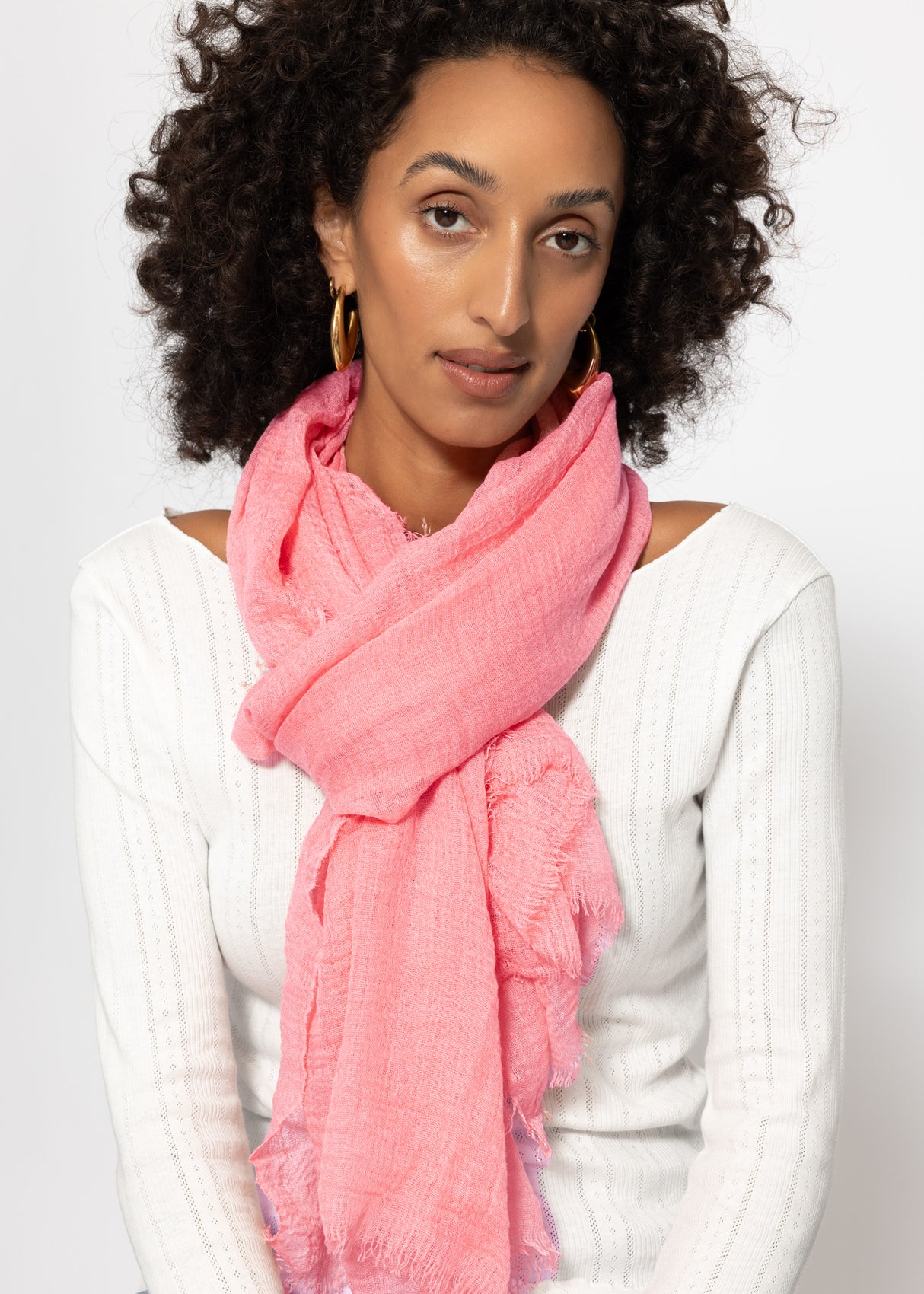 Muslin scarf - pink