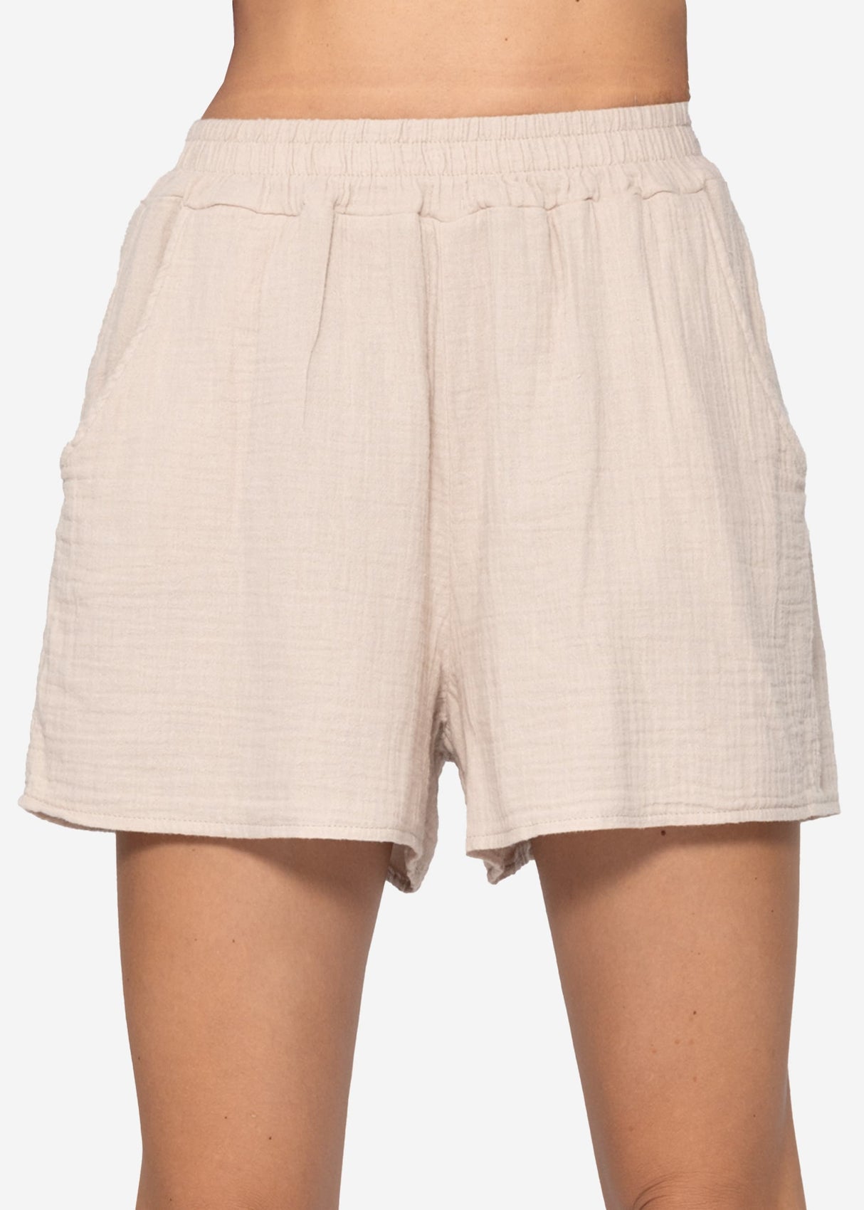 Musselin Shorts, beige