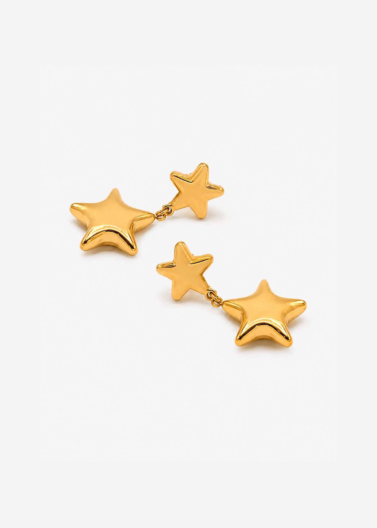 Ohrstecker mit Stern Anhänger - gold