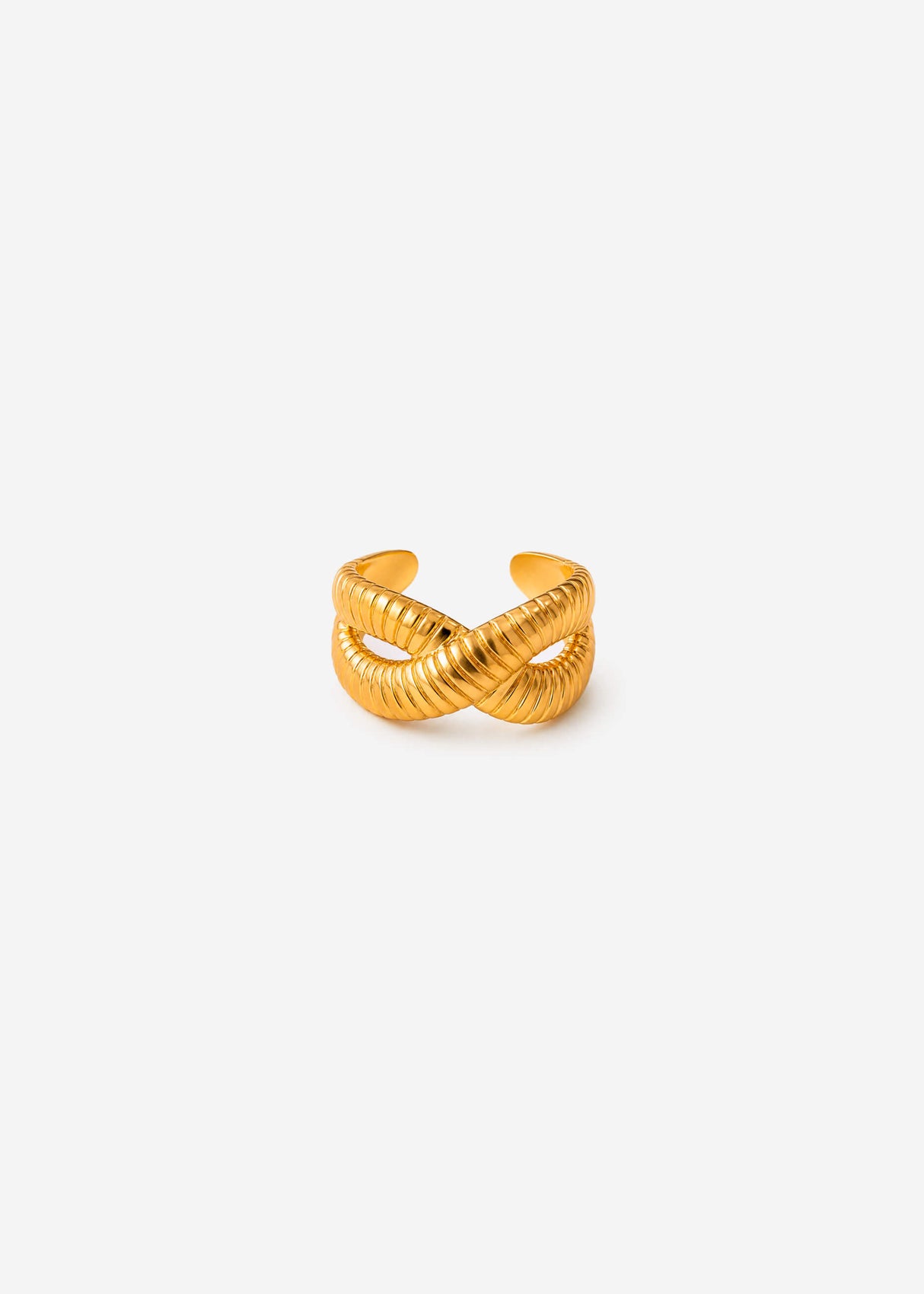 Organischer Statement Ring - gold