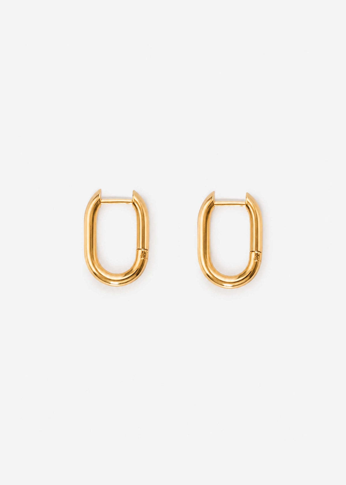 Kleine Ovale Ohrstecker - gold