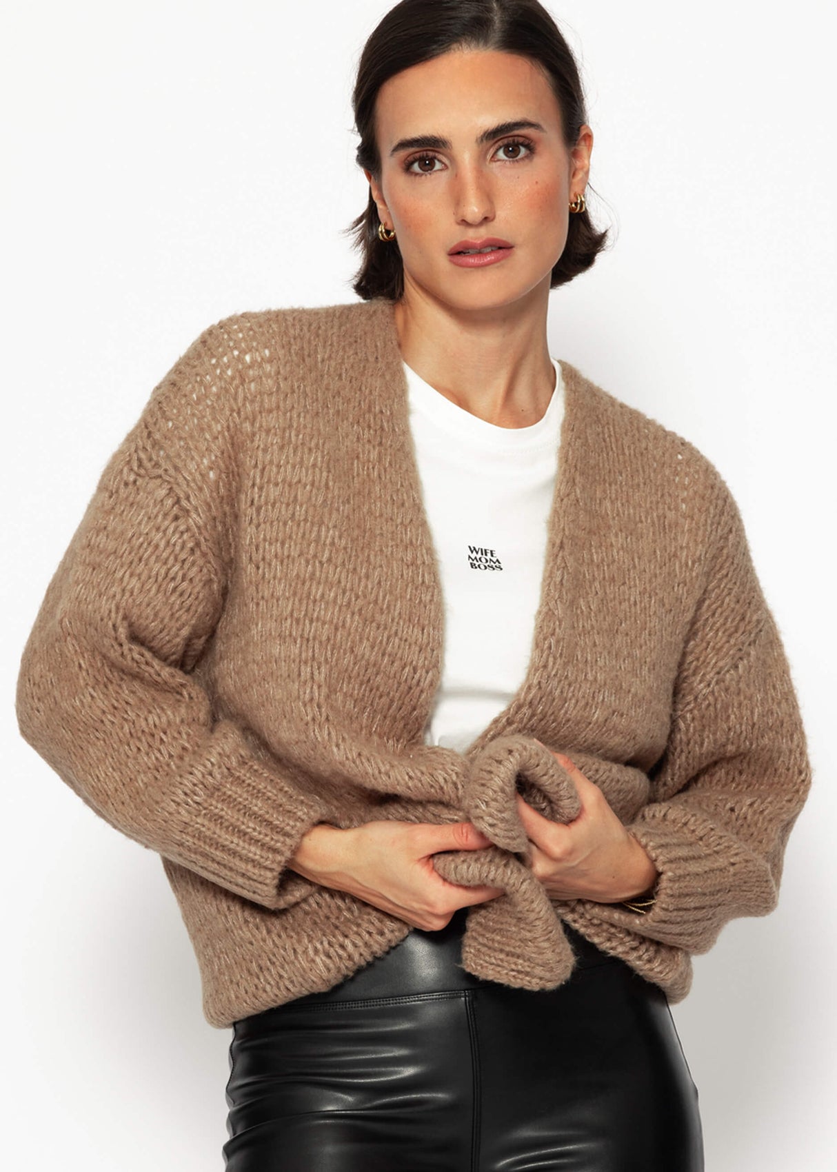 Oversized cardigan - brown
