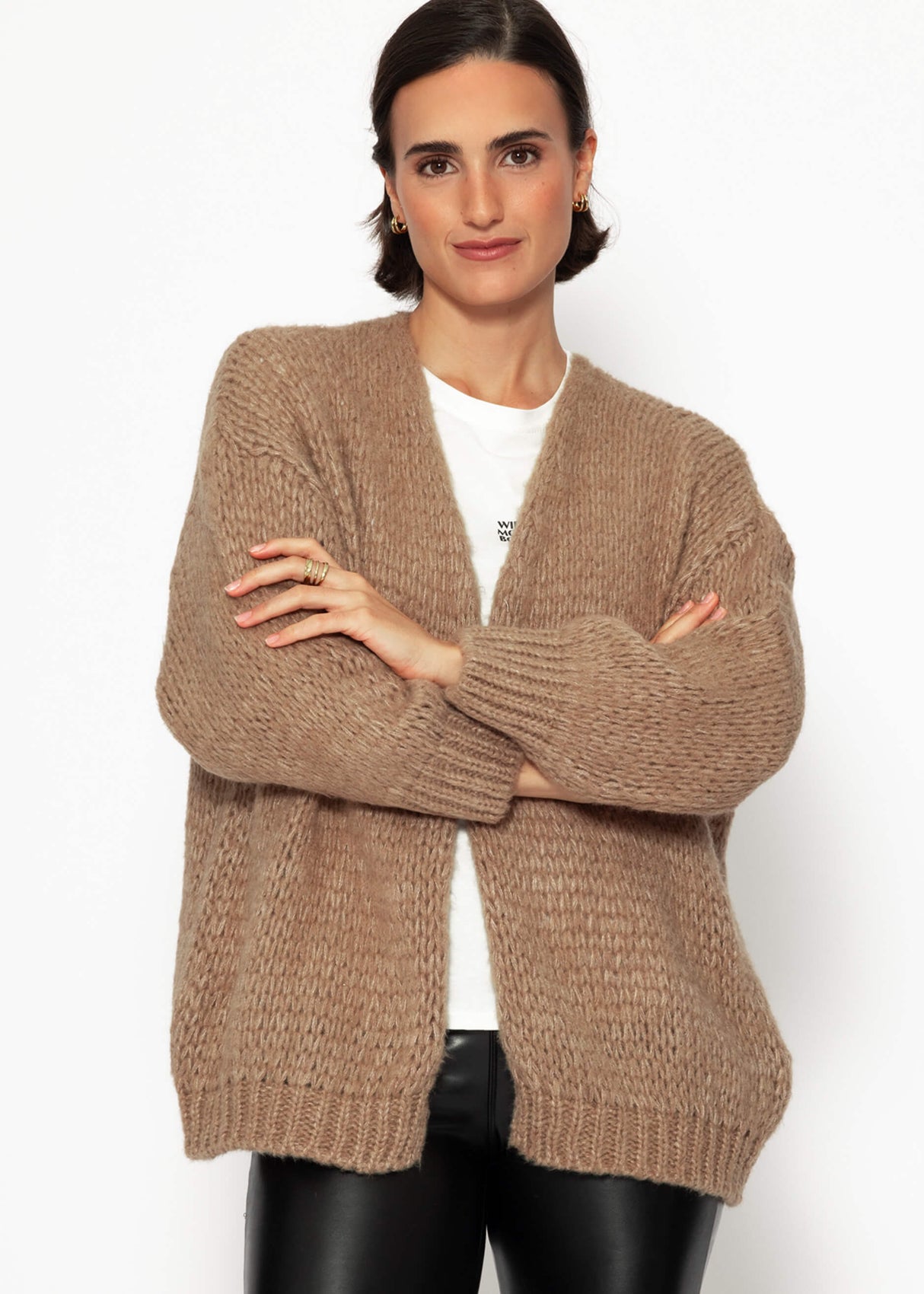 Oversized cardigan - brown