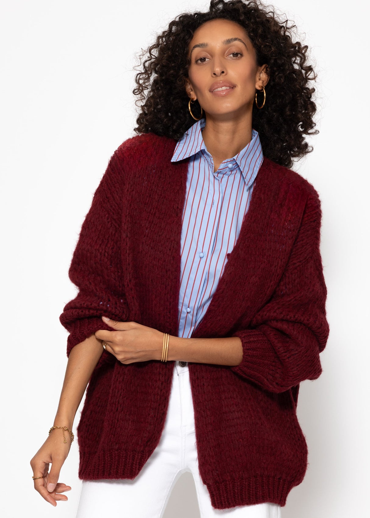 Oversized cardigan - burgundy