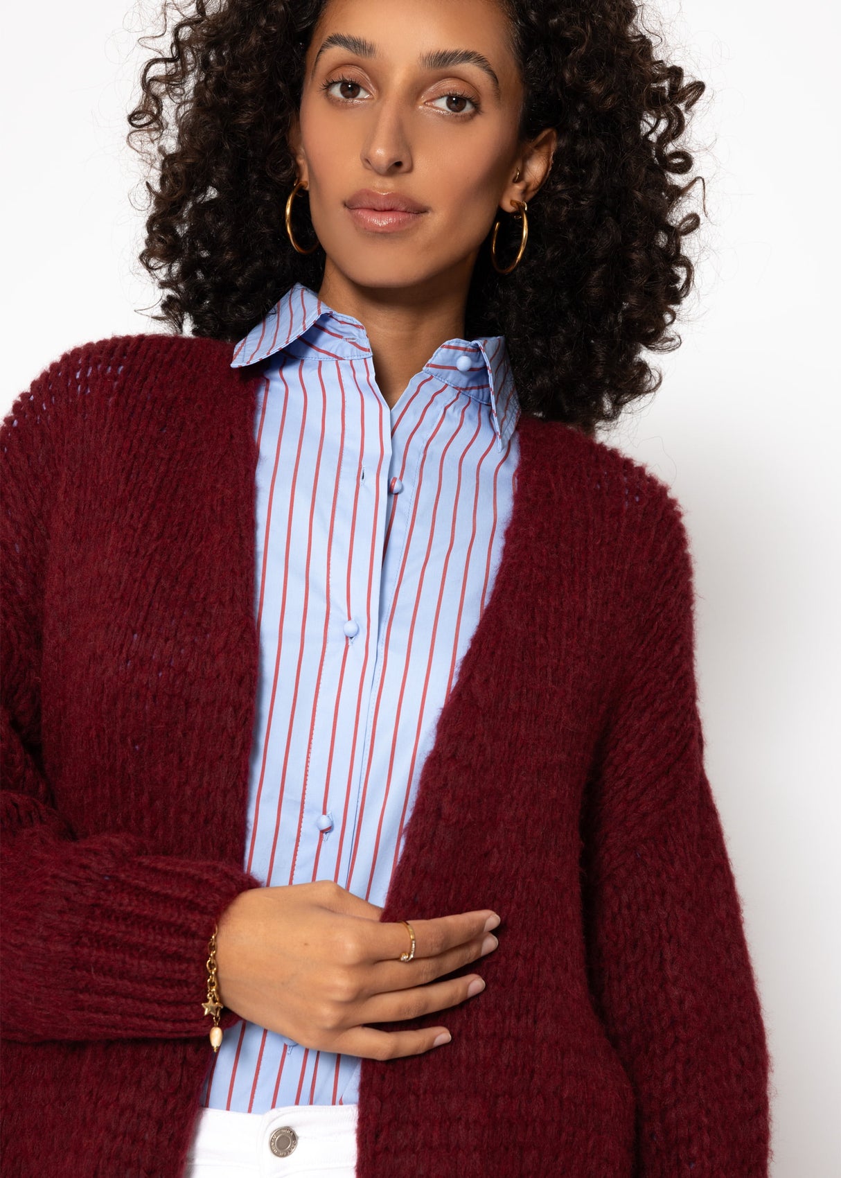 Oversized cardigan - burgundy