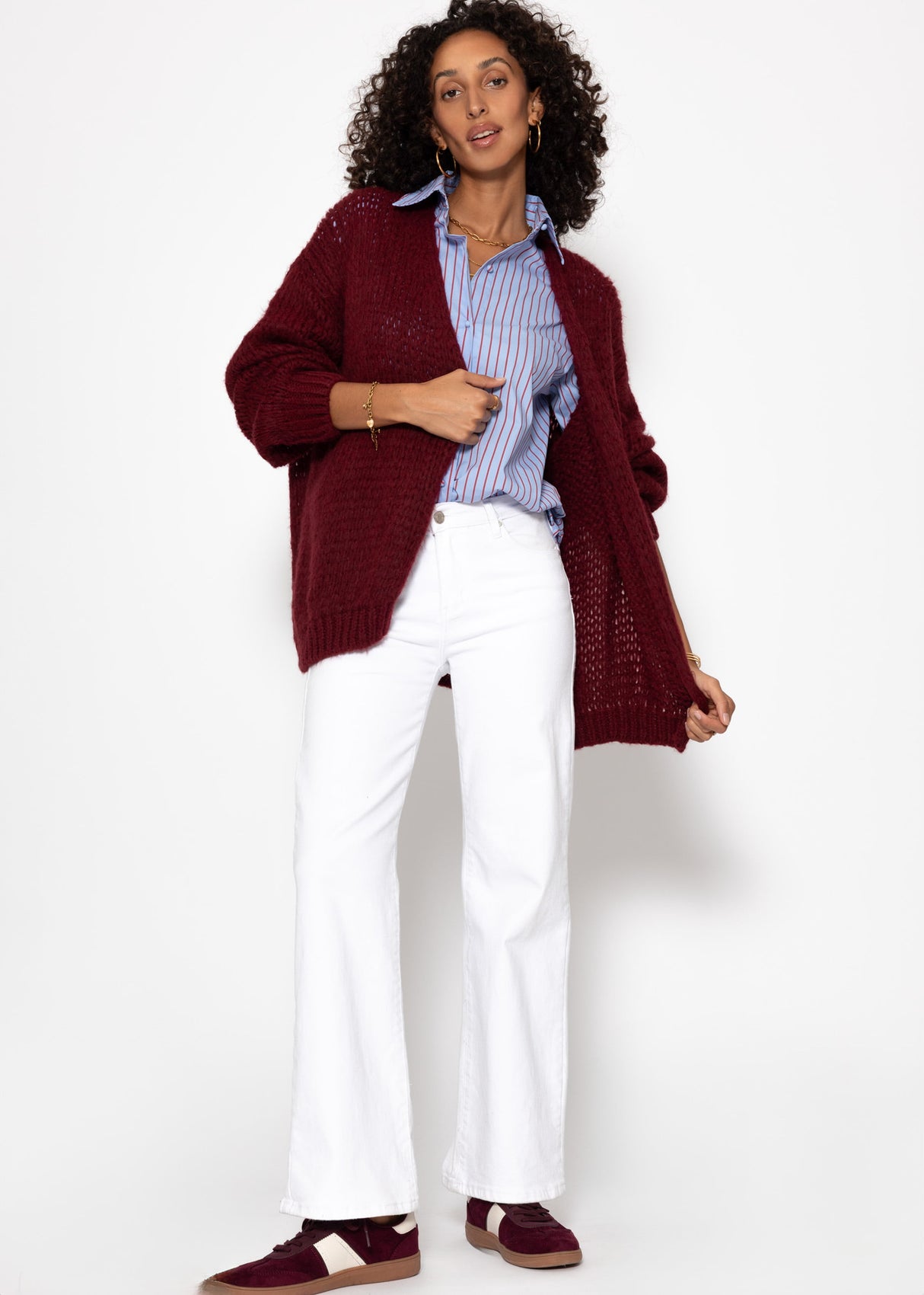 Oversized cardigan - burgundy