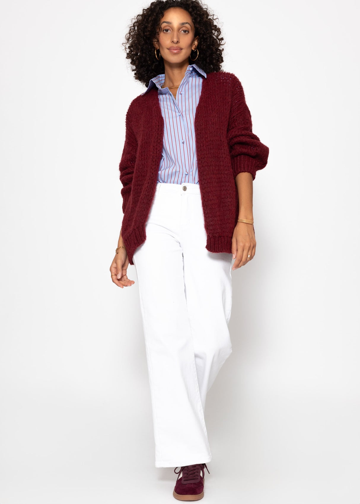 Oversized cardigan - burgundy