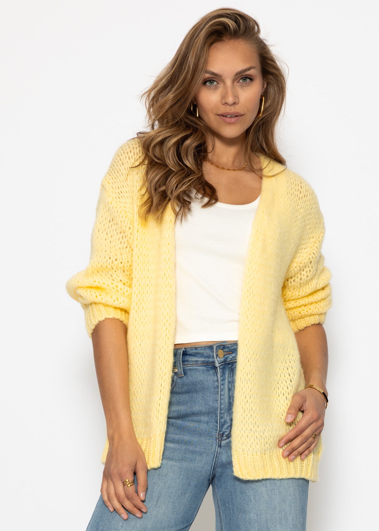 Oversize cardigan - butter yellow