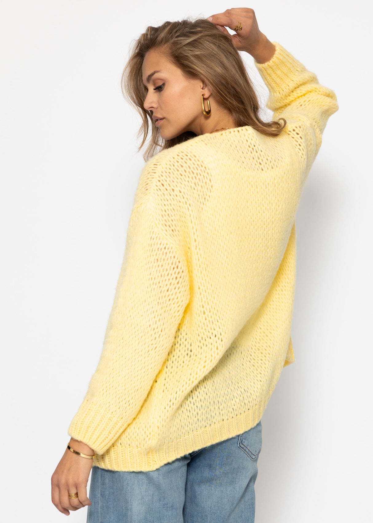 Oversize cardigan - butter yellow