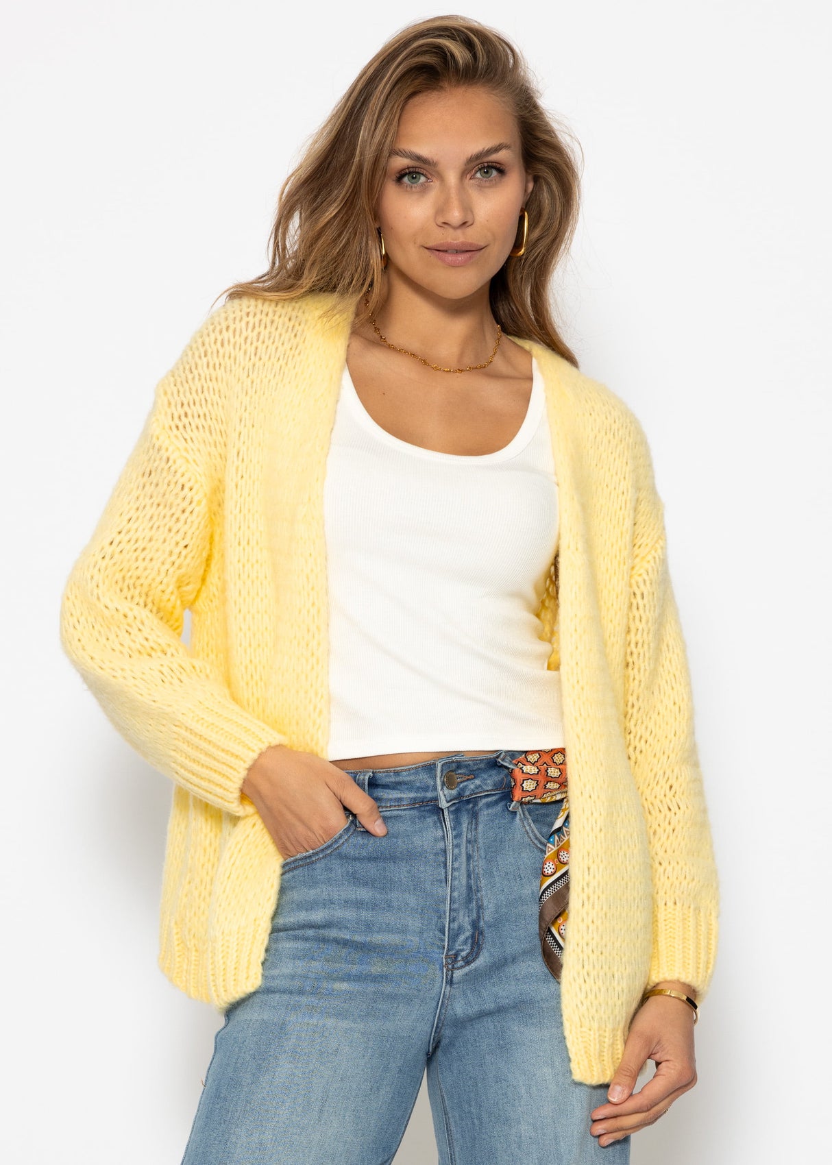 Oversize cardigan - butter yellow