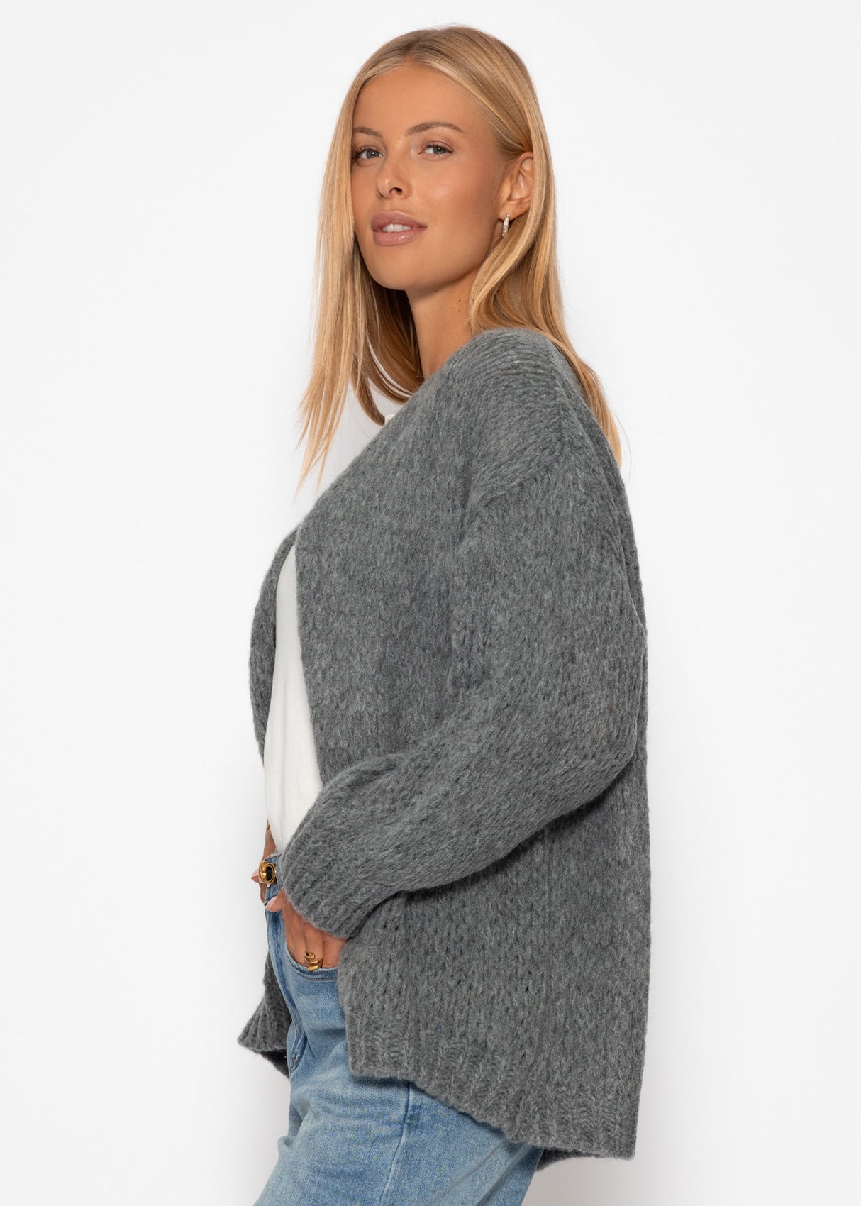 Oversize cardigan - dark gray
