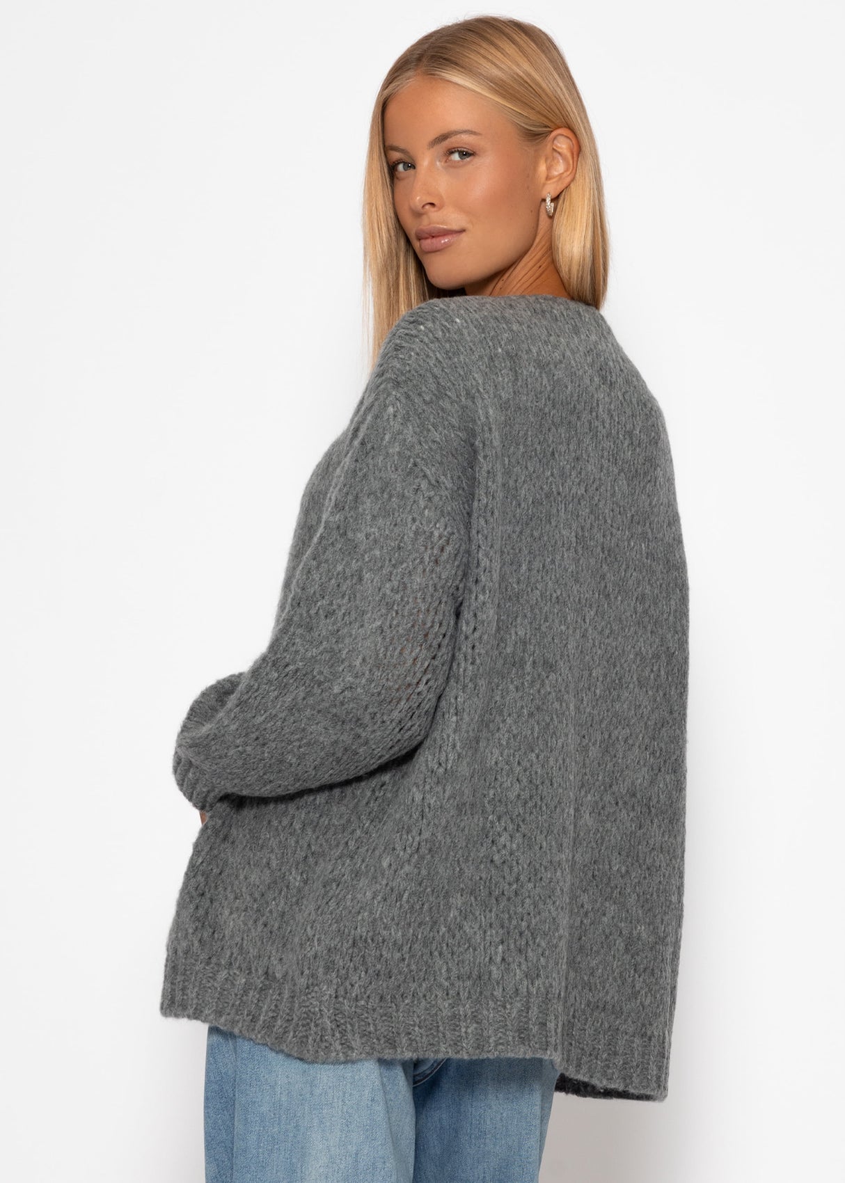 Oversize cardigan - dark gray