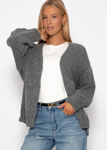 Oversize Cardigan - dunkelgrau